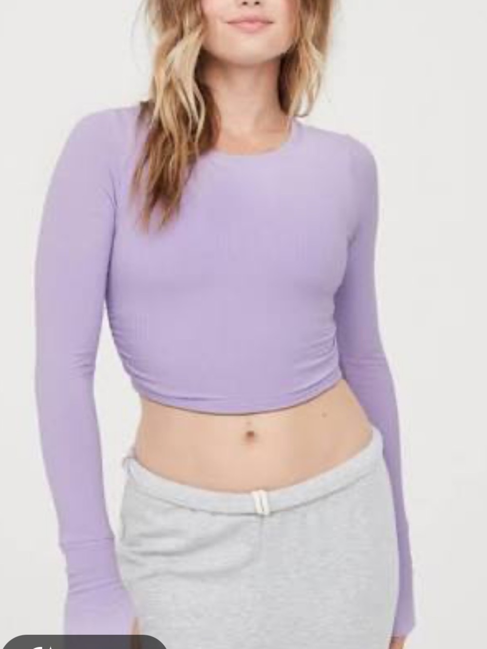 NWT OFFLINE By Aerie Thumbs Up Long Sleeve Ruched T-Shirt